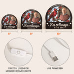 I'm Always With You Memorial Gift - Personalized Photo Lantern Night Light