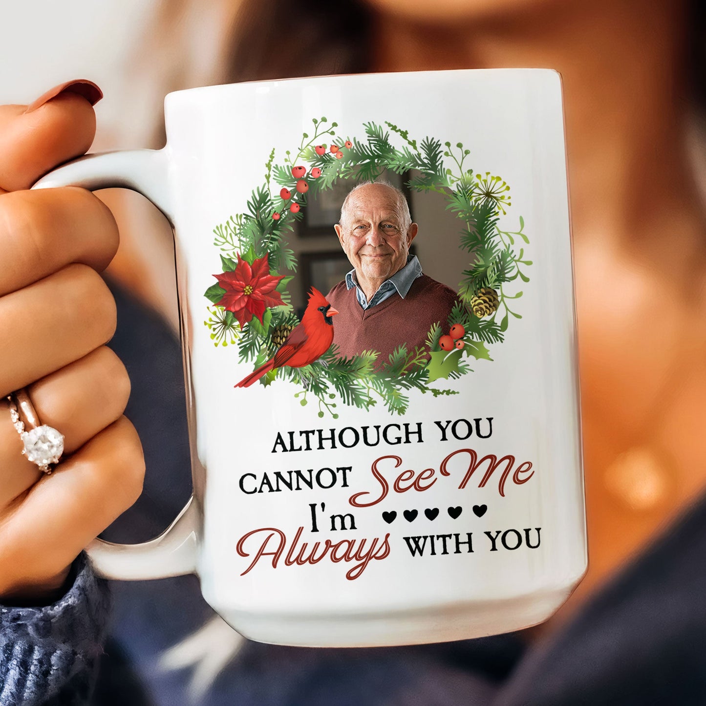 I'm Always With You Memorial Gifts - Personalized Photo Mug