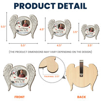 I'm Always With You New Version Memorial Sympathy Gift - Personalized Wooden Photo Car Visor Clip