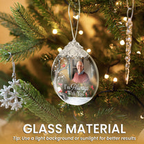 I'm Always With You - Personalized Glass Photo Ornament With Silver Cap