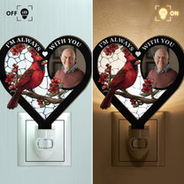 I'm Always With You - Personalized Photo Wood And Acrylic Night Light