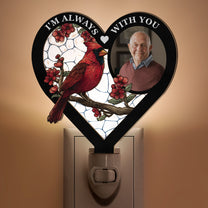 I'm Always With You - Personalized Photo Wood And Acrylic Night Light