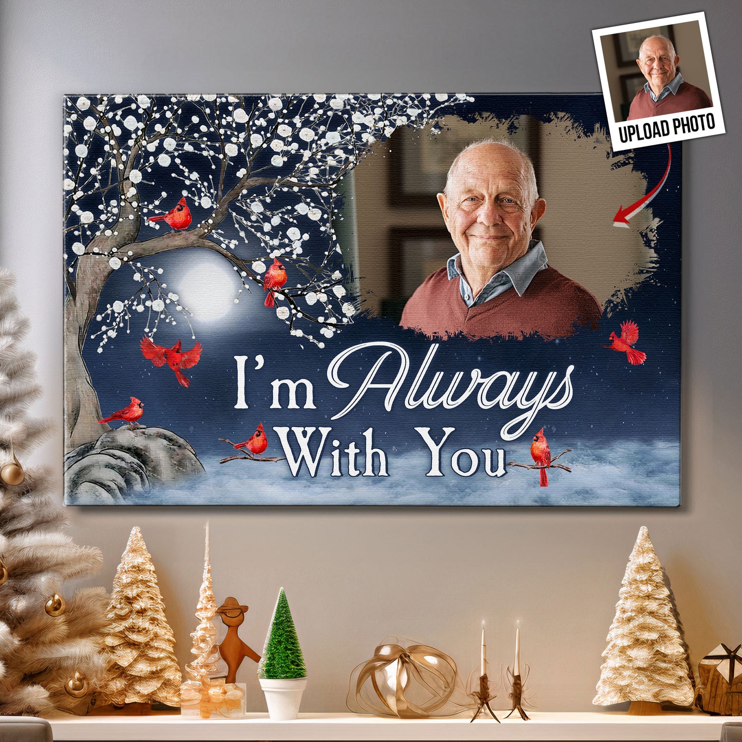 I'm Always With You - Personalized Photo Wrapped Canvas