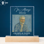 I'm Always With You Self Portrait Van Gogh Art - Personalized Photo LED Light
