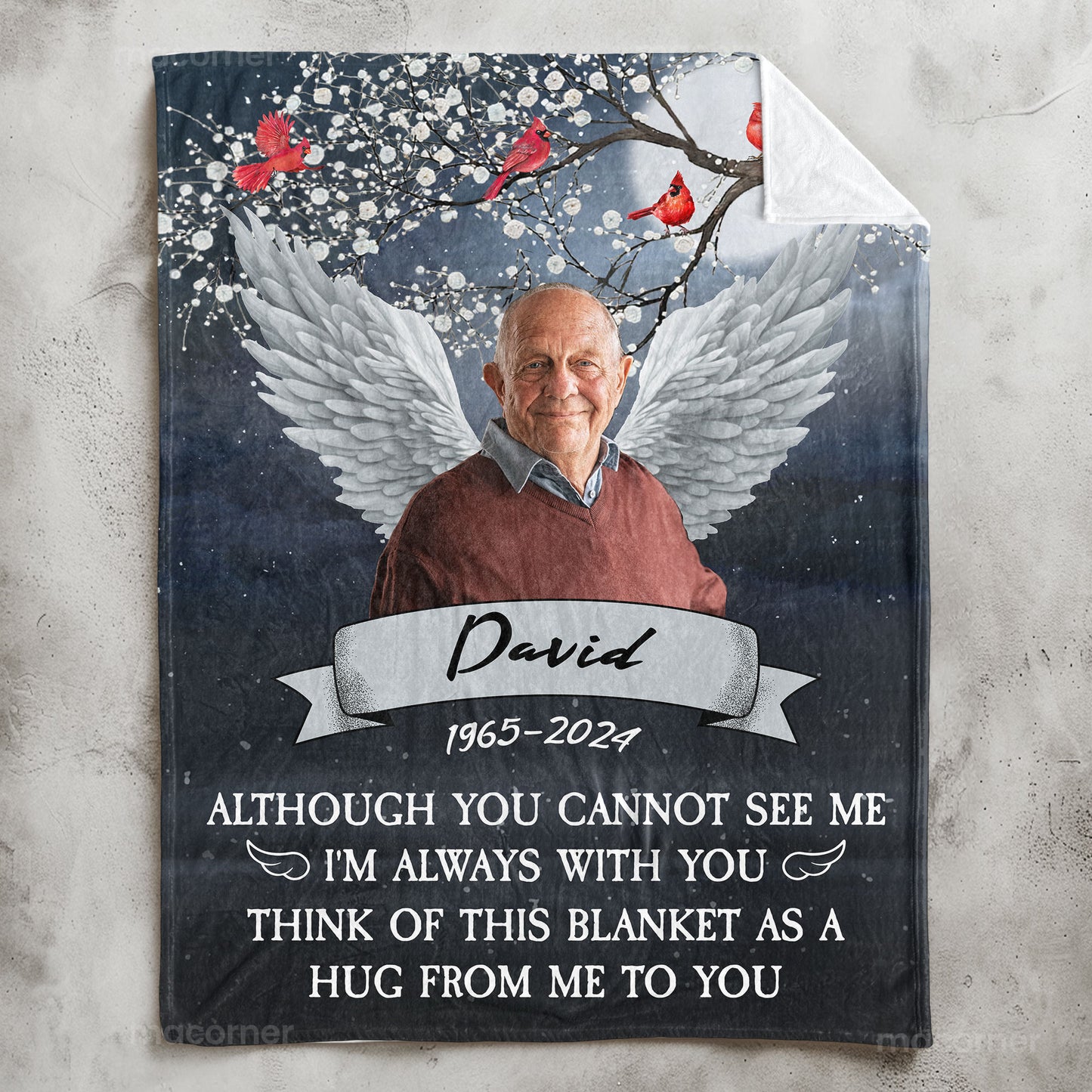 I'm Always With You Think Of This Blanket As A Hug From Me - Personalized Photo Blanket