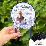 I'm Always With You Toile De Jouy Style - Personalized Metal Photo Garden Stake