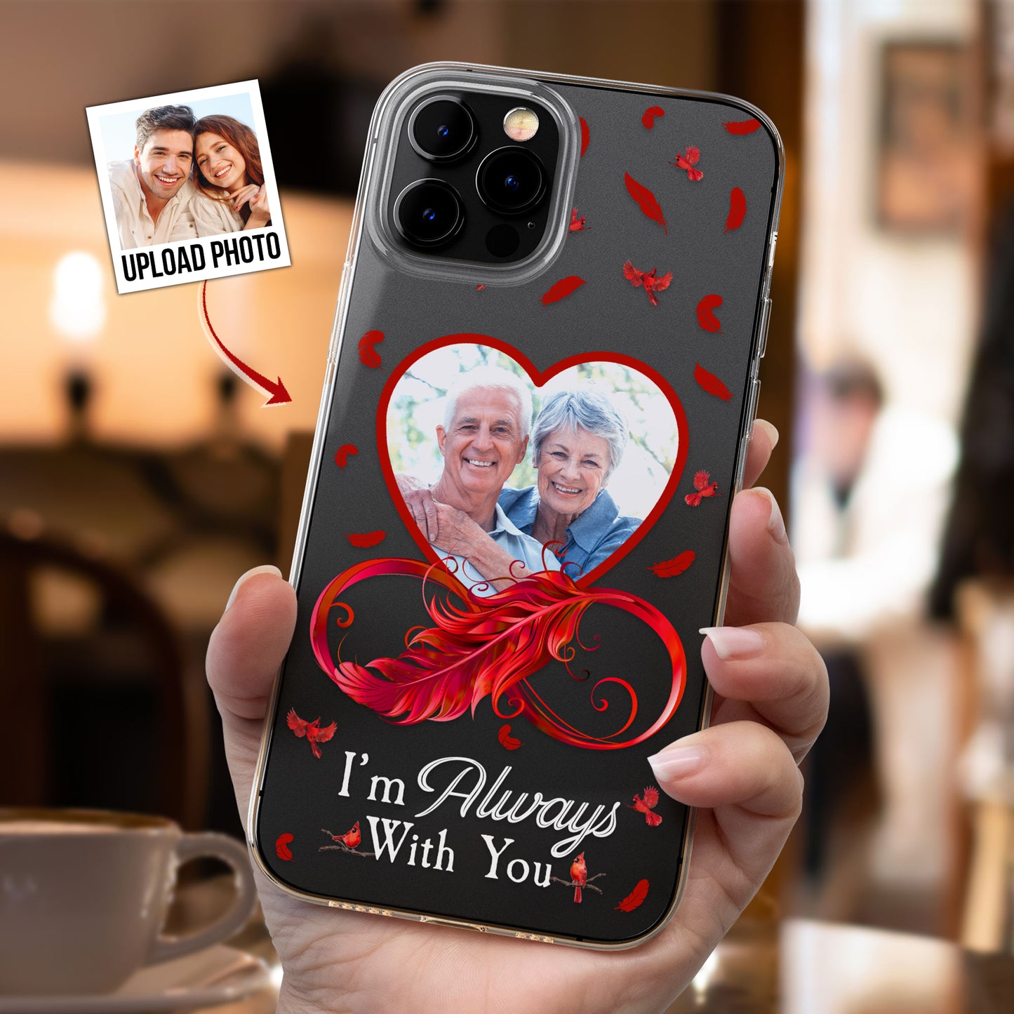 I'm Always With You Ver 2 - Personalized Photo Clear Phone Case