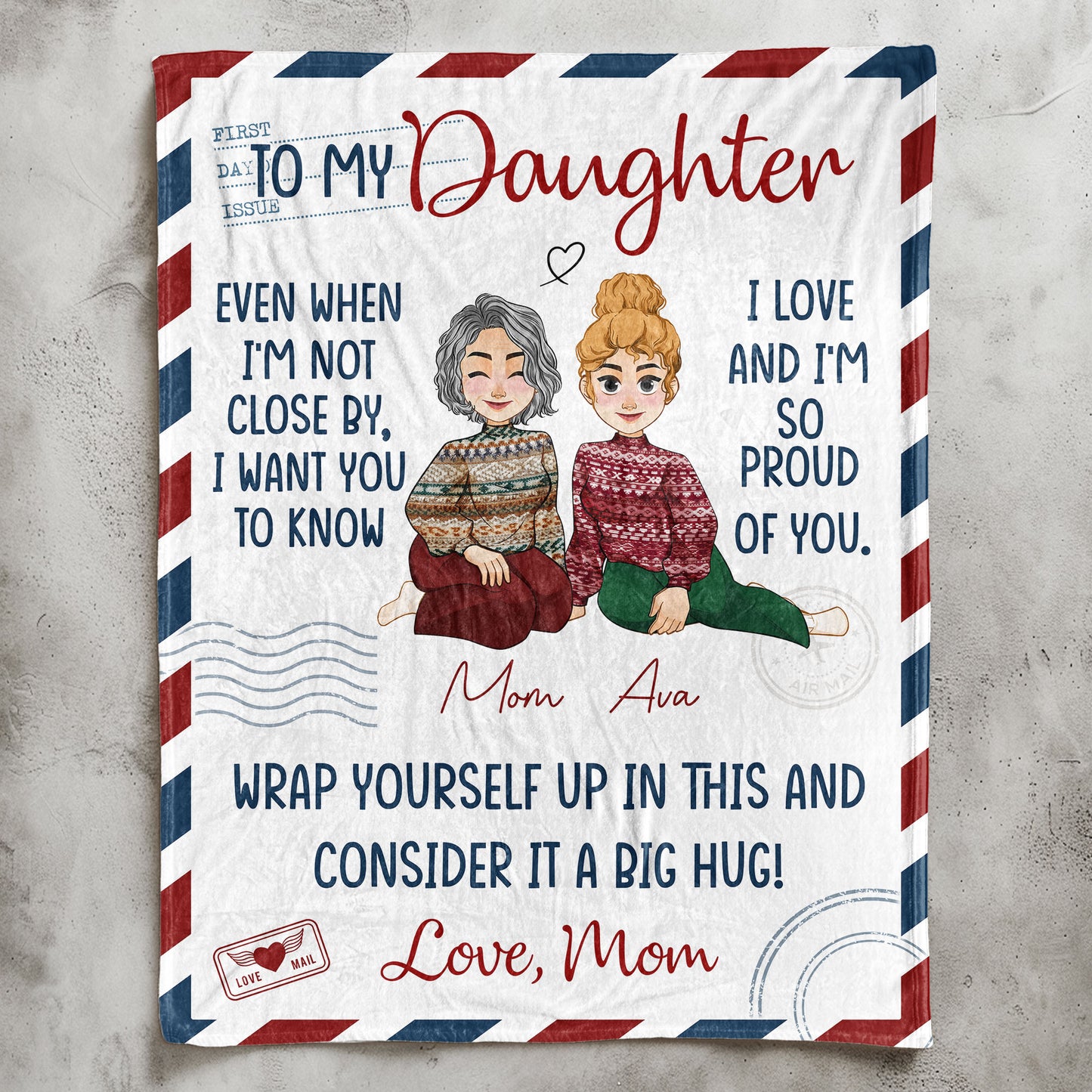 I'm Proud Of You, Daughter - Personalized Blanket