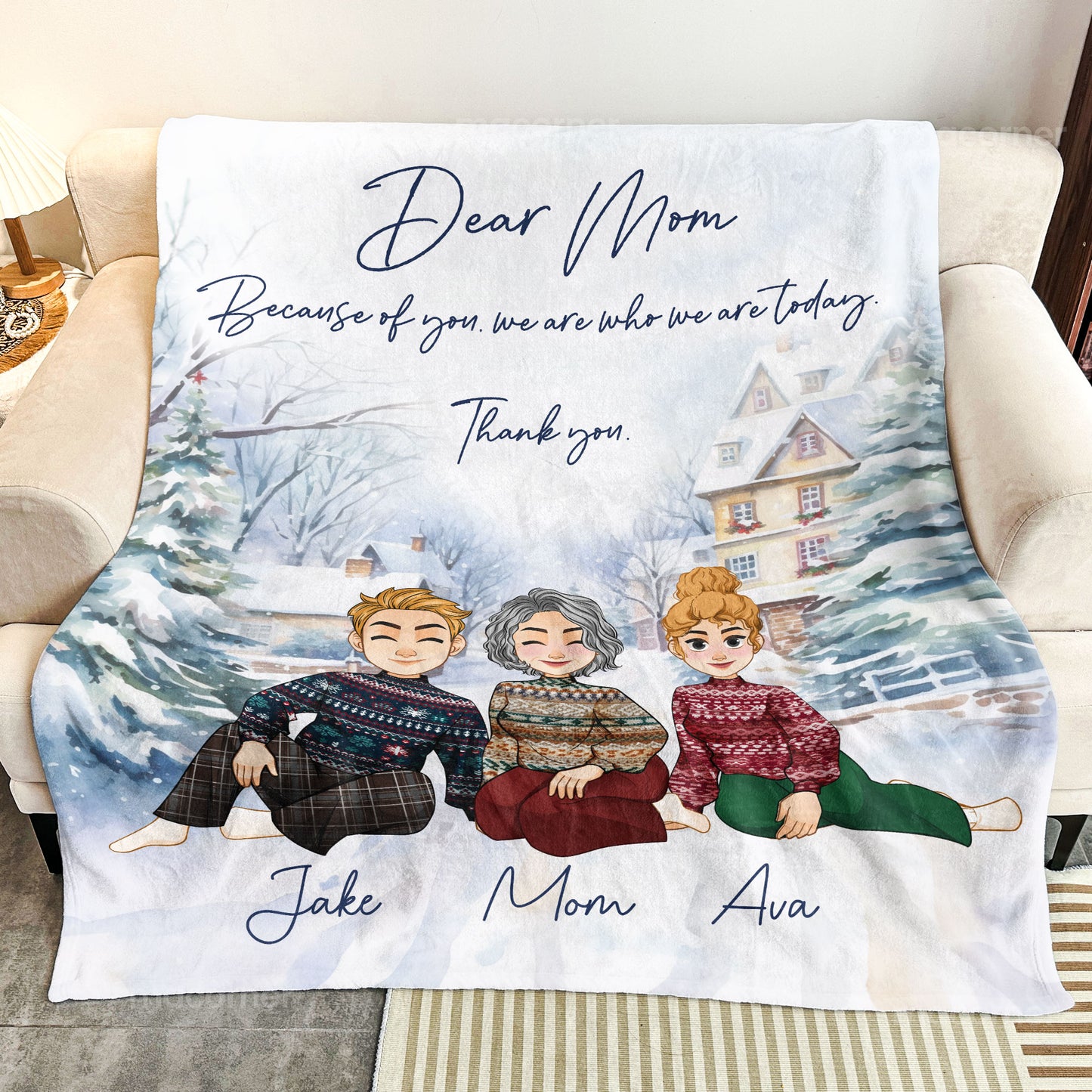 Thank You, Mom. I Am Who I Am - Personalized Blanket