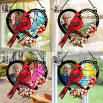 I'm With You In Heart - Personalized Window Hanging Suncatcher Photo Ornament