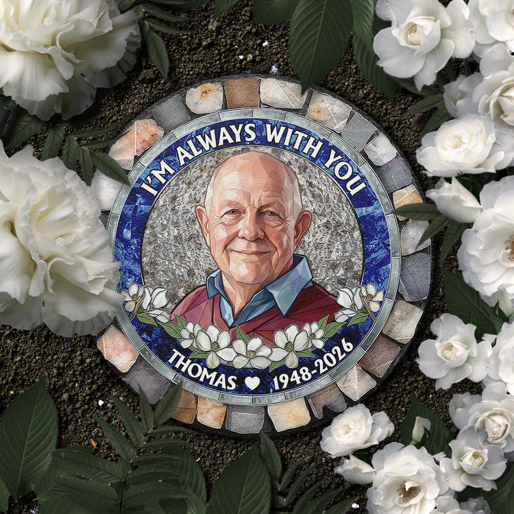 Im-Always-With-You-Custom-Photo-Stained-Glass-Style-Memorial-Gift-Personalized-Garden-Stone-2