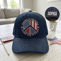 Imagine-All-The-People-Living-Life-In-Peace-Usa-Flag-Faux-Pattern-Personalized-Cap-1