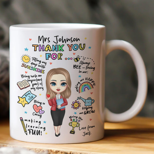 Important Part Of My Story - Thank You Teacher Gift - Personalized Mug