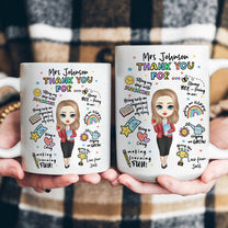 Important Part Of My Story - Thank You Teacher Gift - Personalized Mug