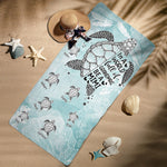 In A World Full Of Grandmas - Personalized Quick-Dry Beach Towel