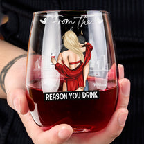 In Case I Don't Say It Enough, Here's Your Reminder - Gifts For Husband, BF - Personalized Stemless Wine Glass