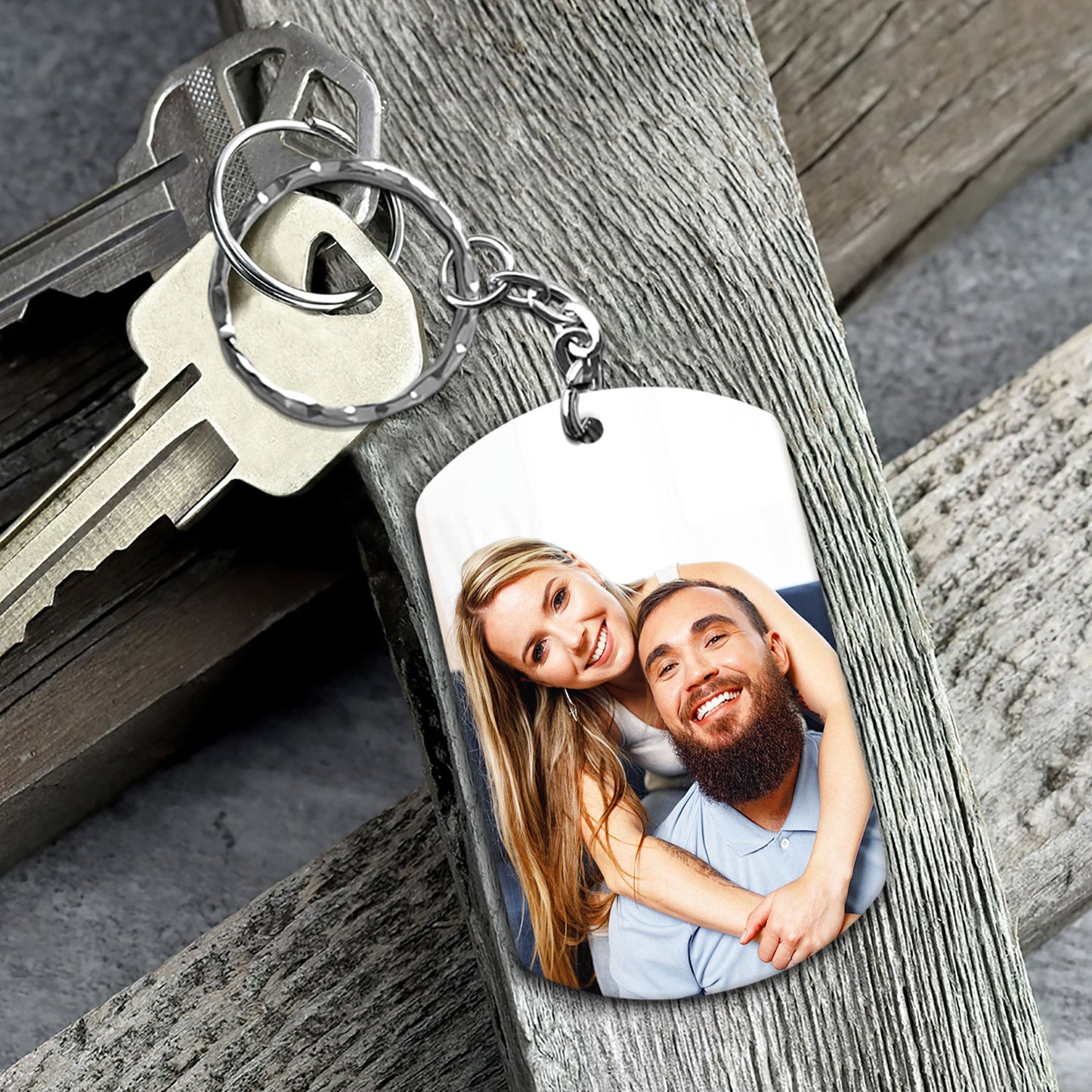 In Case You Ever Forget I'm Never Not Thinking Of You - Personalized Photo Keychain