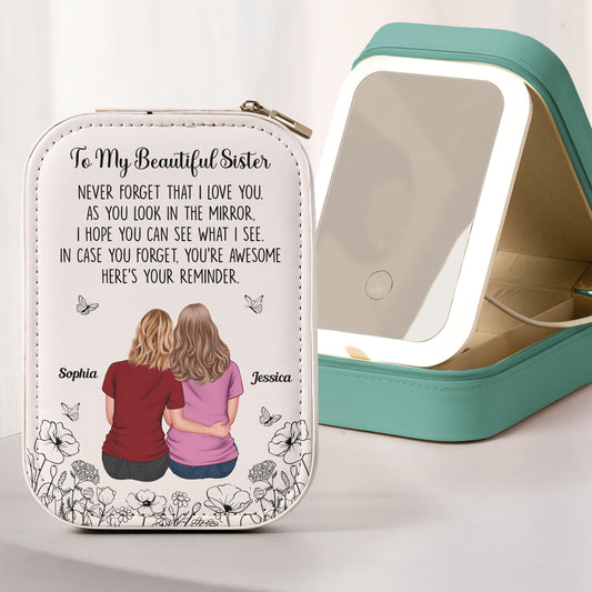 In Case You Forget, You’re Awesome Here’s Your Reminder - Custom Makeup Box With LED Mirror