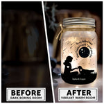 In Darkest Hour I Found Your Paw - Personalized Mason Jar Night Light