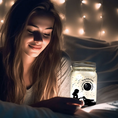 In Darkest Hour I Found Your Paw - Personalized Mason Jar Night Light