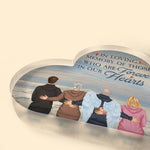 In Loving Memory Of Those Forever In Our Heart - Personalized Heart-Shaped Acrylic Plaque