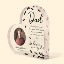 In My Heart You Will Always Stay - Personalized Acrylic Photo Plaque