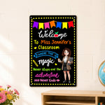 In This Classroom Adventure Never Ends - Personalized Metal Sign