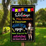In This Classroom Adventure Never Ends - Personalized Metal Sign