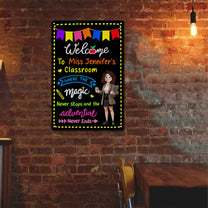 In This Classroom Adventure Never Ends - Personalized Metal Sign