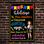In This Classroom Adventure Never Ends - Personalized Metal Sign