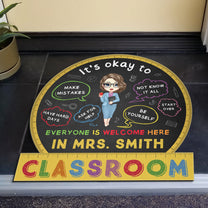 In This Classroom It's Okay To - Personalized Doormat