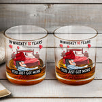 In Whiskey Years You Just Got More Delicious - Personalized Whiskey Glass