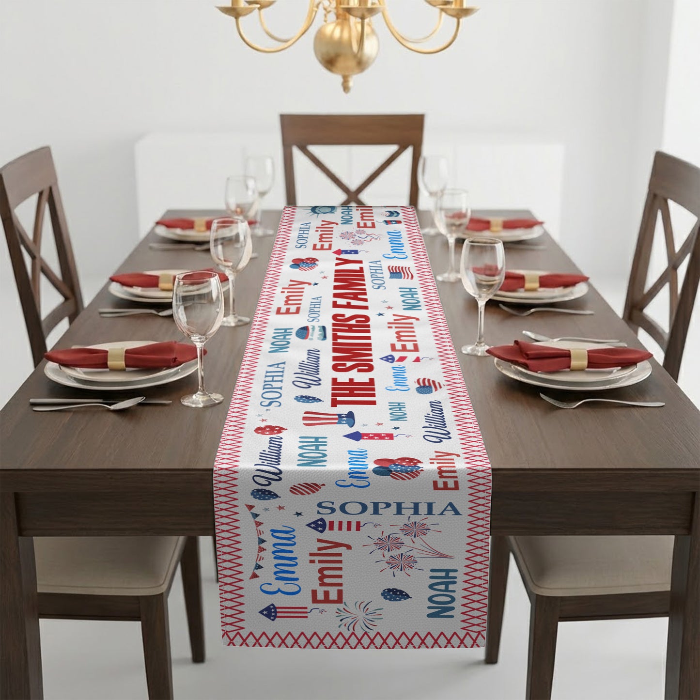 Independence Day - Personalized Table Runner