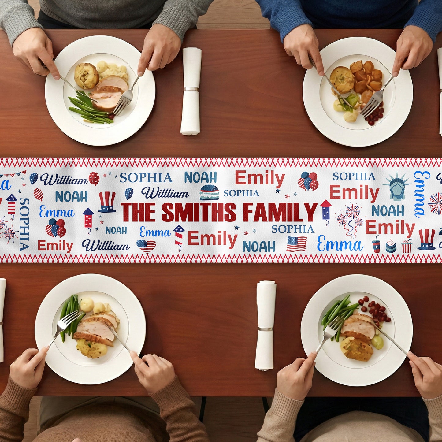 Independence Day - Personalized Table Runner