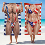 Independence-Day-Party-Funny-4Th-Of-July-For-Women,-Usa-Flag,-Summer-Girls-Trip-Personalized-Beach-Towel-2