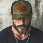 Infinity Love - Personalized Leather Patch Hat