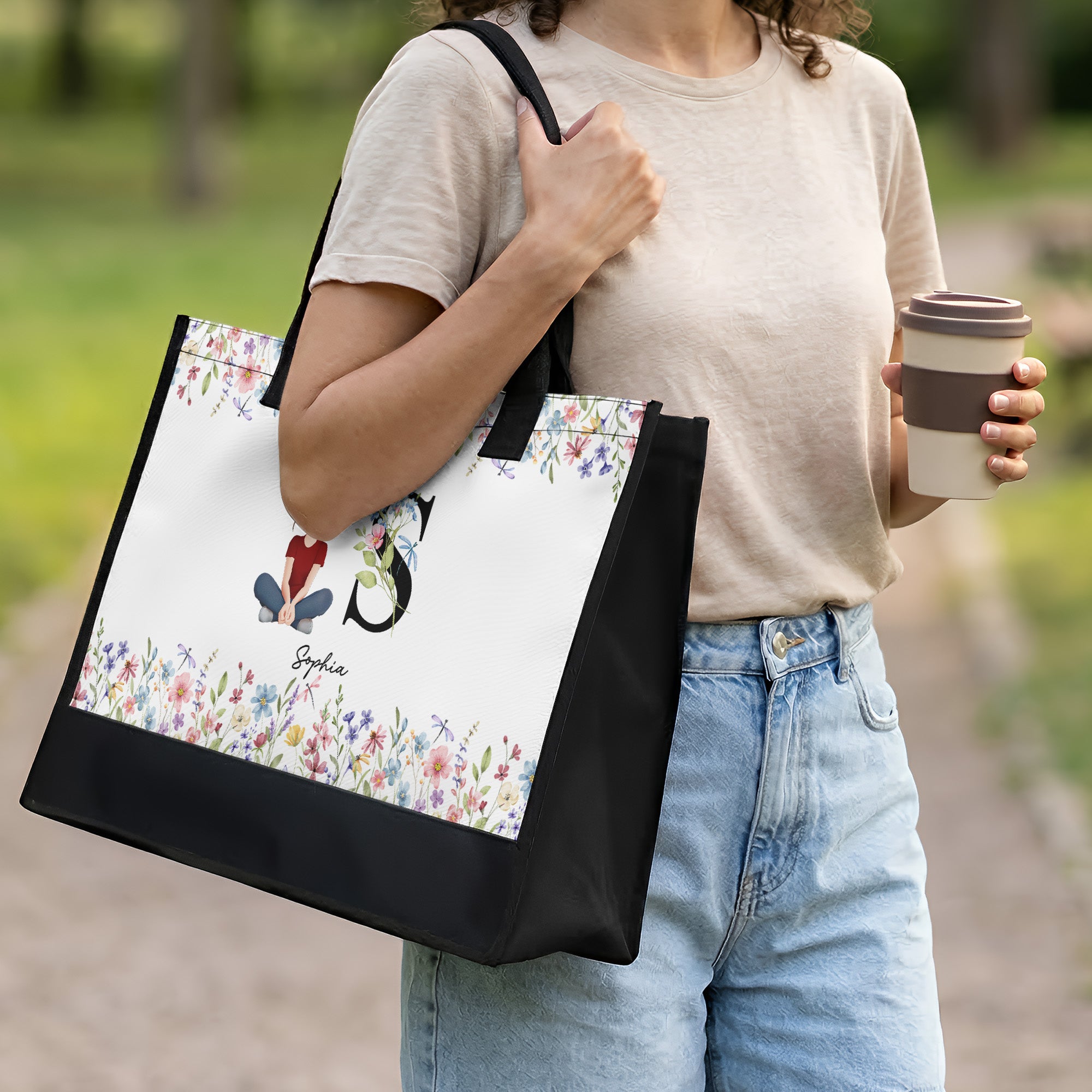 Initial-Name-With-Floral--Personalized-Canvas-Tote-Bag-4