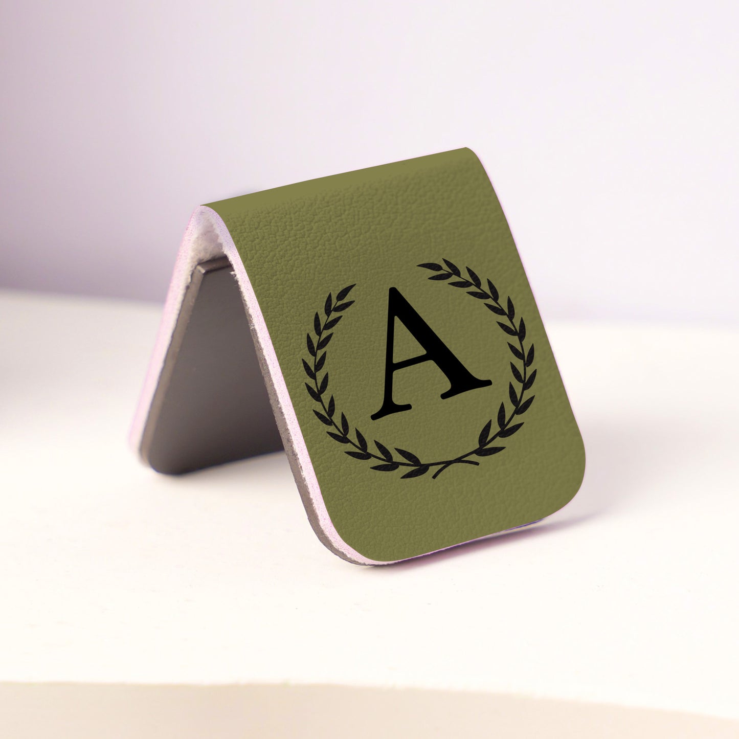 Initials Bookmark Reader Gift For Him, Her - Personalized Leather Magnetic Bookmark