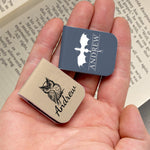 Initials Bookmark Reader Gift For Him, Her - Personalized Leather Magnetic Bookmark