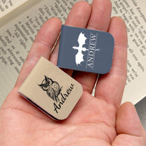 Initials Bookmark Reader Gift For Him, Her - Personalized Leather Magnetic Bookmark