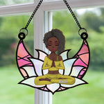 Inner Peace - Personalized Window Hanging Suncatcher Ornament