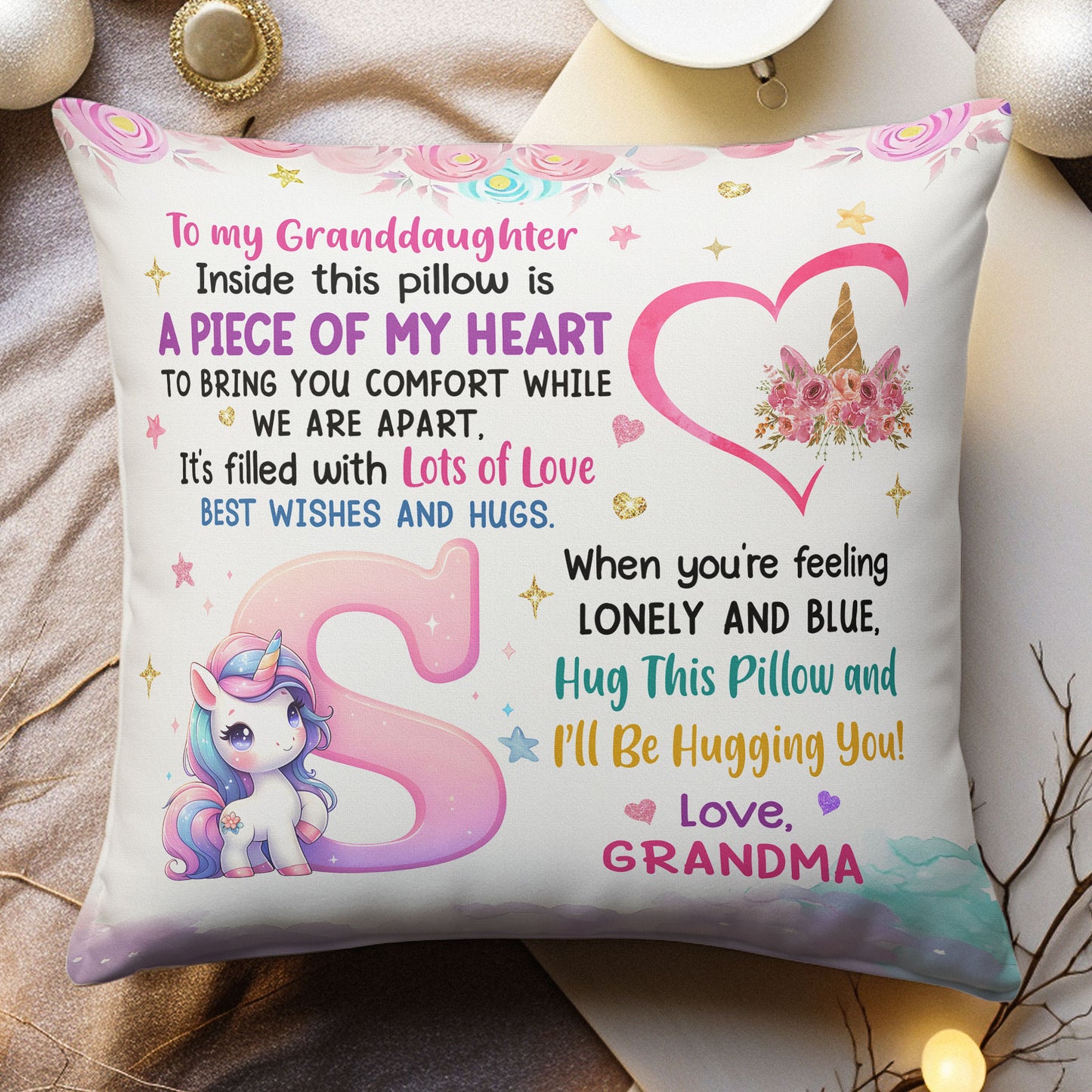 Inside This Pillow Is A Piece Of My Heart - Personalized Pillow (Insert Included)