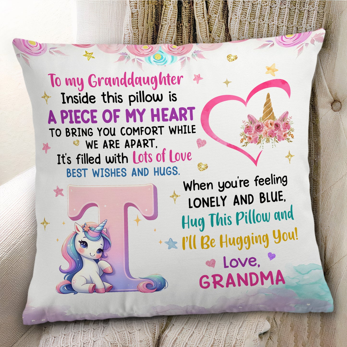 Inside This Pillow Is A Piece Of My Heart - Personalized Pillow (Insert Included)