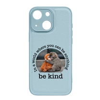Baby Punch Monkey - Be Kind, Punch The Abandoned Baby Monkey Gift For Animal Lover - Leather Phone Case