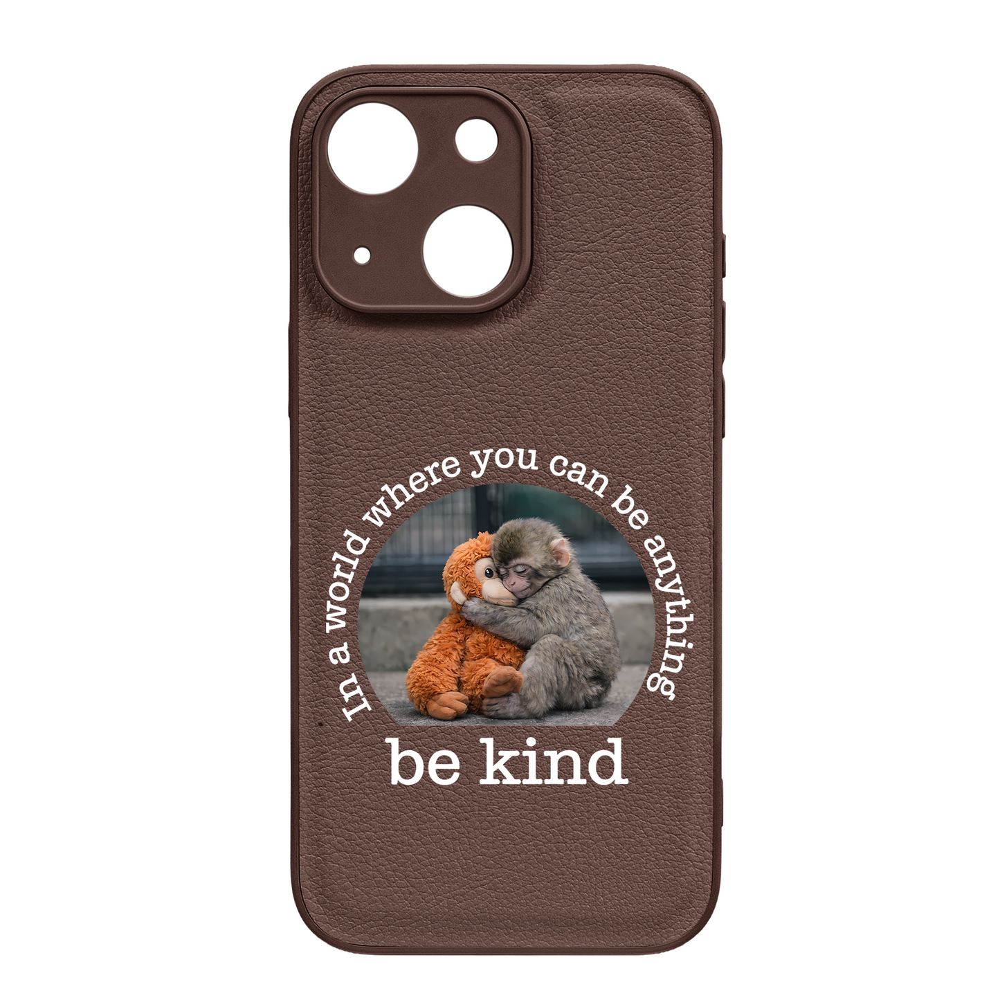 Baby Punch Monkey - Be Kind, Punch The Abandoned Baby Monkey Gift For Animal Lover - Leather Phone Case