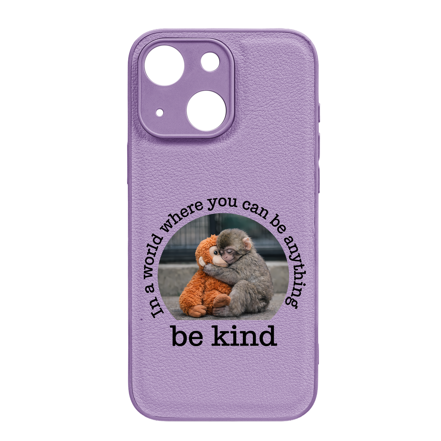 Baby Punch Monkey - Be Kind, Punch The Abandoned Baby Monkey Gift For Animal Lover - Leather Phone Case