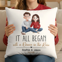 It All Began Couple Gift For Valentine Anniversary - Personalized Pillow (Insert Included)