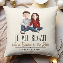 It All Began Couple Gift For Valentine Anniversary - Personalized Pillow (Insert Included)