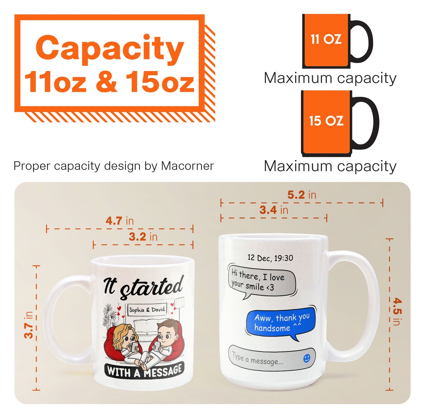 It Started With A Message - Personalized Mug