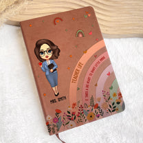 It Takes A Big Heart To Shape Little Minds - Personalized Leather Journal